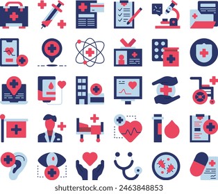 Medical care icon set vector illustration stock