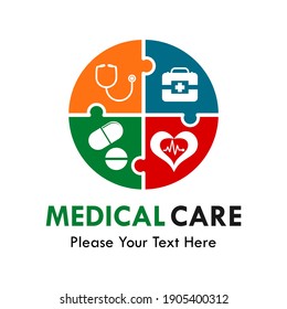 Medical care logo template illustration