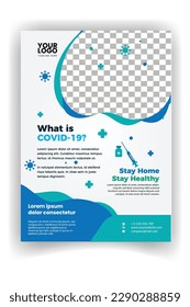 medical care poster and flyer template design