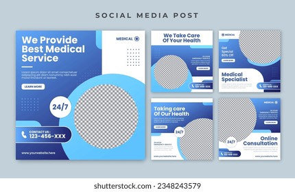 Medical care social media post template