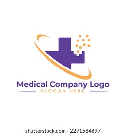 Medical and care vector logo
