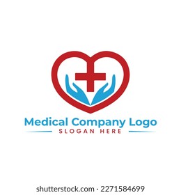 Medical and care vector logo