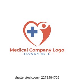 Medical and care vector logo