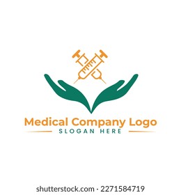 Medical and care vector logo