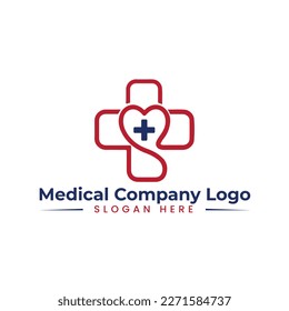 Medical and care vector logo
