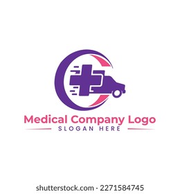 Medical and care vector logo