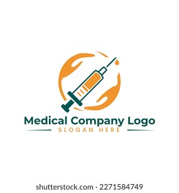 Medical and care vector logo