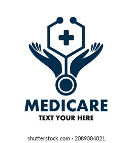 medical care vector logo template illustration.This logo suitable for medicine