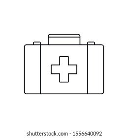 Medical case element in flat simple style