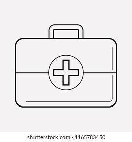 Medical case icon line element. Vector illustration of medical case icon line isolated on clean background for your web mobile app logo design.