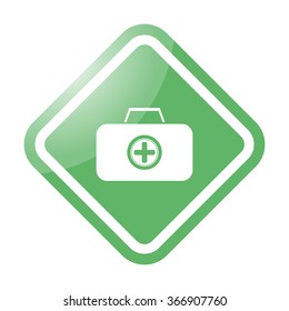 Medical case simple icon on colorful background