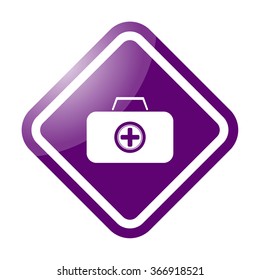 Medical case simple icon on colorful background