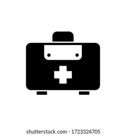 Medical cases glyph icon design vector. Medical sign symbol. Editable stroke. Black glyph vector icon.