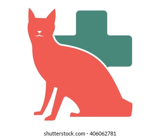 medical cat pet care animal fauna safari image icon logo