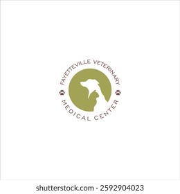 Medical Center Animal logo in green and brown