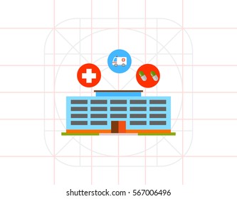 Medical Center Concept Icon