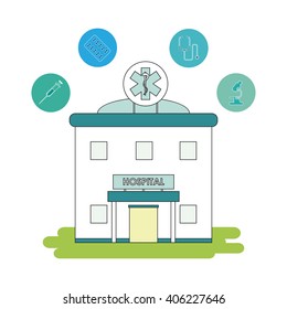 Medical center illustration , vector illustration