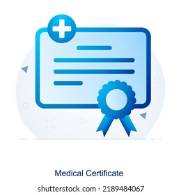 Medical Certificate And Certificate Icon Concept