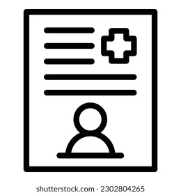 Medical certificate icon outline vector. Covid digital. Travel mobile