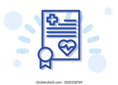 Medical Certificate Icon Symbol Sign From Modern Healthcare Collection For Mobile Concept And Web Apps Design. Medical And Medicine Related Vector Line Icons. 