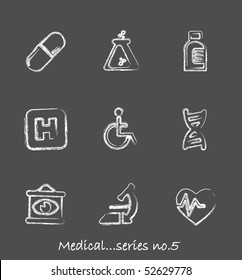 Medical chalkboard icons...series no.5