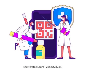 Medical Characters Anti-epidemic Flat Vector Concept Operation Hand Drawn Illustration