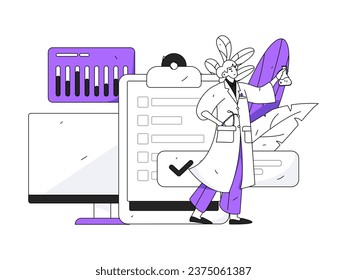 Medical characters fighting the epidemic flat vector concept operation hand drawn illustration
