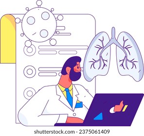 Medical characters fighting the epidemic flat vector concept operation hand drawn illustration
