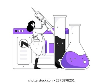 Medical characters fighting the epidemic flat vector concept operation hand drawn illustration
