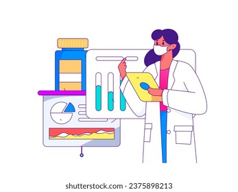 Medical characters fighting the epidemic flat vector concept operation hand drawn illustration
