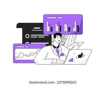 Medical characters fighting the epidemic flat vector concept operation hand drawn illustration
