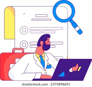 Medical characters fighting the epidemic flat vector concept operation hand drawn illustration
