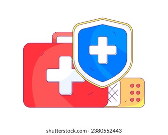 Medical characters fighting the epidemic flat vector concept operation hand drawn illustration
