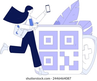 Medical characters fighting the epidemic flat vector concept operation hand drawn illustration
