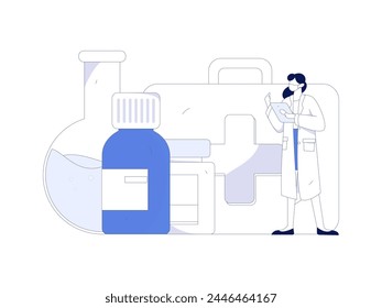 Medical characters fighting the epidemic flat vector concept operation hand drawn illustration
