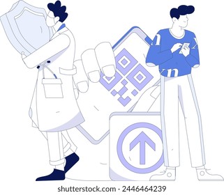 Medical characters fighting the epidemic flat vector concept operation hand drawn illustration
