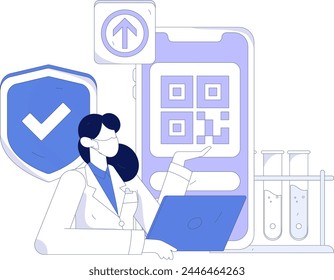 Medical characters fighting the epidemic flat vector concept operation hand drawn illustration
