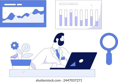 Medical characters fighting the epidemic flat vector concept operation hand drawn illustration

