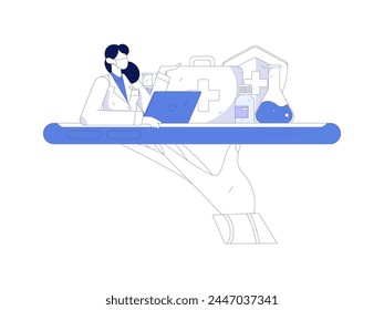 Medical characters fighting the epidemic flat vector concept operation hand drawn illustration
