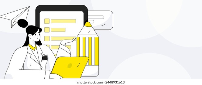 Medical characters fighting the epidemic flat vector concept operation hand drawn illustration
