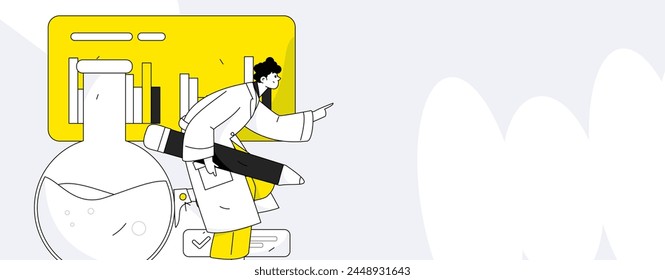 Medical characters fighting the epidemic flat vector concept operation hand drawn illustration
