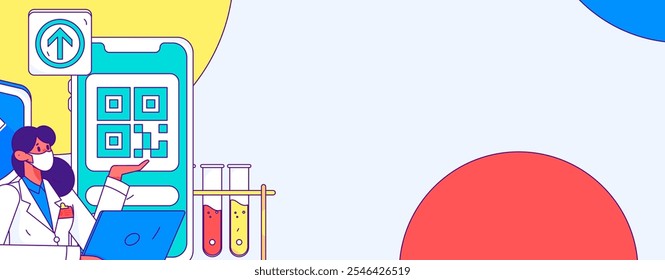 Medizinische Zeichen gegen die Epidemie flache Vektorkonzept Operation handgezeichnete Illustration
