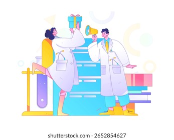 Caracteres médicos combatendo o vetor plano epidêmico conceito operação desenhado à mão ilustração
