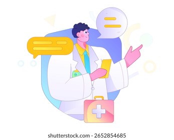 Caracteres médicos combatendo o vetor plano epidêmico conceito operação desenhado à mão ilustração
