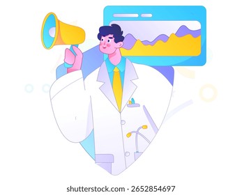 Caracteres médicos combatendo o vetor plano epidêmico conceito operação desenhado à mão ilustração
