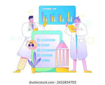 Caracteres médicos combatendo o vetor plano epidêmico conceito operação desenhado à mão ilustração
