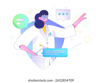 Caracteres médicos combatendo o vetor plano epidêmico conceito operação desenhado à mão ilustração
