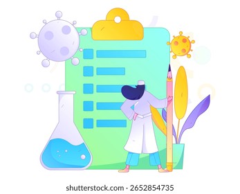 Caracteres médicos combatendo o vetor plano epidêmico conceito operação desenhado à mão ilustração
