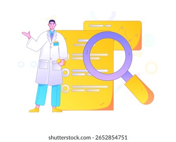 Caracteres médicos combatendo o vetor plano epidêmico conceito operação desenhado à mão ilustração
