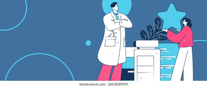 Medical characters fighting the epidemic flat vector concept operation hand drawn illustration
